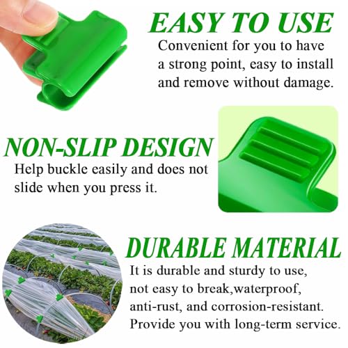 40pcs 11mm Garden Hoops for Netting, Greenhouse Film Cover Clamps - color: 11mm, size: 40pcs