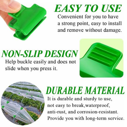 40pcs 11mm Garden Hoops for Netting, Greenhouse Film Cover Clamps - color: 11mm, size: 40pcs