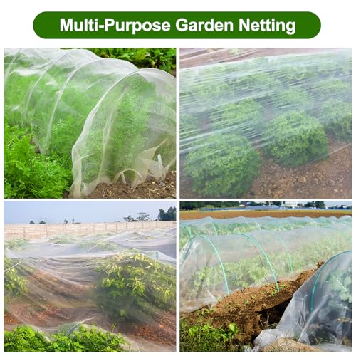 Jevrench 13 x 16 ft Garden Netting Row Cover, Ultra Fine Mesh for Plants - size: 13ft x 16ft
