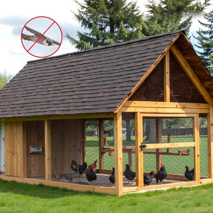 25 x 50 Ft Bird Netting with 2.4" Square Mesh Bird Net for Chicken Coop