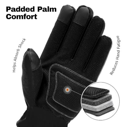 Grip Pro Washable Touch Screen Utility Gloves - color: Black, size: XX-Large