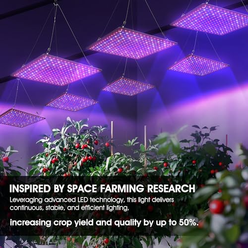 2 Pack LED Grow Light Panel Full Spectrum Lamp for Indoor Plants - color: Full Spectrum