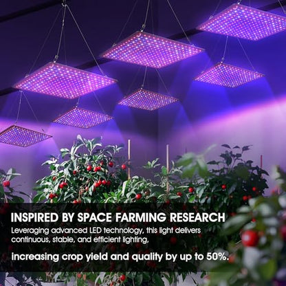 2 Pack LED Grow Light Panel Full Spectrum Lamp for Indoor Plants - color: Full Spectrum
