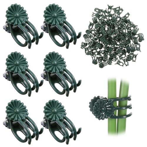 50pcs Plastic Clips Reusable Holder for Stems Support Clip