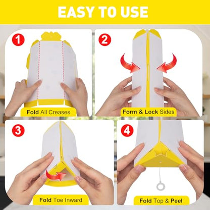 12 Pack Sticky Fly Traps Indoor Outdoor Hanging - size: 12 pack