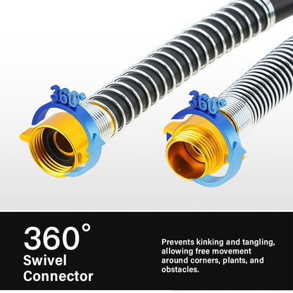 Garden Hose 5/8"x 100ft 4-Layer Heavy Duty Water Hose 800 Burst PSI Black