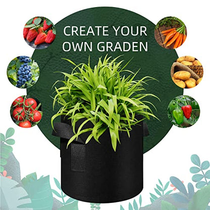 10 Gallon Grow Bags, Black Fabric Pots with Handles(10 Pack) - color: 10 Pack