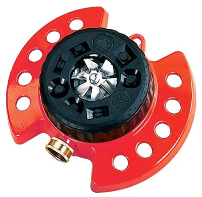 Dramm Duty Metal Base, Red 15021 ColorStorm 9-Pattern Premium Turret Sprinkler with Heavy-D - color: Red, style: Turret Sprinkler