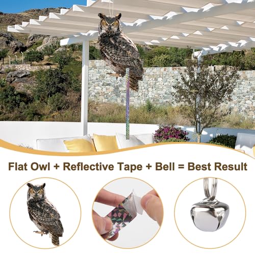 2PCS Flat Fake Owl to Keep Pigeon Away from Balcony - color: Black 2pcs