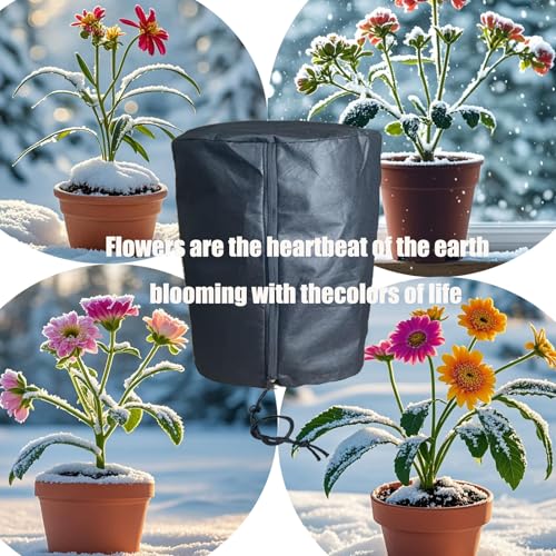 EJW Plant Covers Freeze Protection, Plant Cover, Plants Cover for Winter,Frost Blankets for Outdoor Plants,Frost Covers for Outdoor plants2 PCS, Cylindrical 19.6 * 14.5 * 14.5inch - size: 2PCS-19.6*14.5*14.5(inch)
