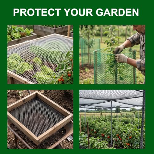 Plastic Wire Mesh Fence 16in x 20Ft Plastic Chicken Wire Mesh for Poultry, Dogs, Rabbit, Snake Barrier & Gardening Versatile Plastic Fencing (16in x 20Ft, Black) - color: Black, size: 16in x 20Ft