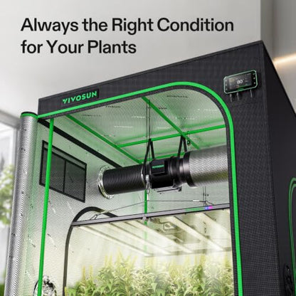 VIVOSUN 4x4 Grow Tent Kit 500W LumaLight Bar E42A+ Smart Control System - size: 4x4