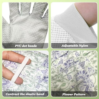 Women's Gardening Gloves Weeding and Thorn Resistant Work Gloves for Digging Planting Pruning Raking-Grown - color: White