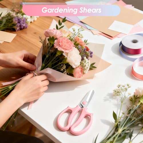 4PCS Flower Scissors, Stainless Steel Floral Scissors (Standard) - size: 4PCS Standard