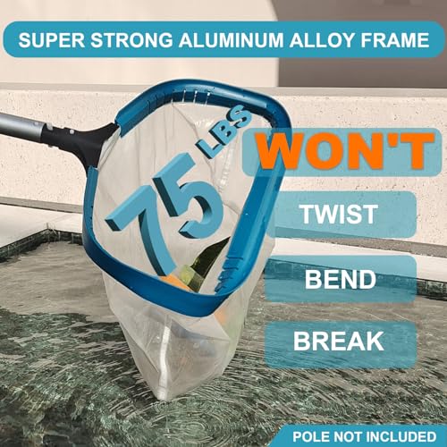 Pool Net - Professional 20" Swimming Pool Leaf Skimmer Rake (No Pole) - size: 20"