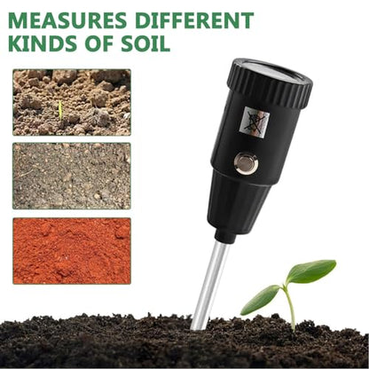 2 in 1 Soil PH Meter Soil Moisture Sensor Meter Soil PH Tester Soil Test Kit Gardening Tool for Indoor Outdoor Plant Garden Lawn Farm Waterproof Metal Electrode 295mm Long