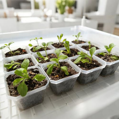 40 PCS 4 Inches Plastic Square Nursery Pot, Transparent Square Plastic Starter Pots with Drainage Hole, Clear Nursery Pots for Your Room, Garden, Office and Balcony Decor - size: 4 Inch 40 PCS