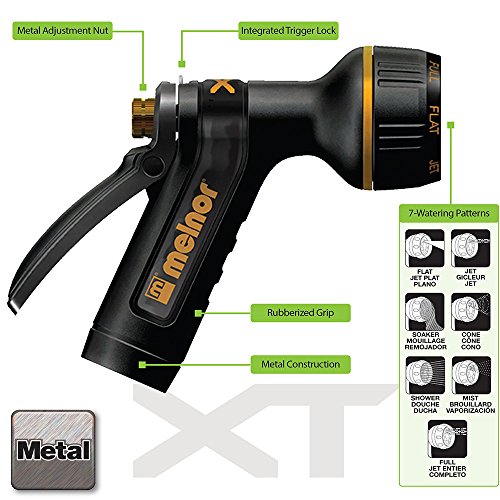 Melnor 65143AMZ Nozzle Bundle, Black, Yellow - size: Multi-Pattern, style: Rear Trigger