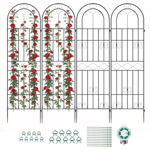 Suteck Garden Trellis for Climbing Plants Outdoor, 71” H x 20” W, 4 Pack - style: 71 x 20"/ 4Pack