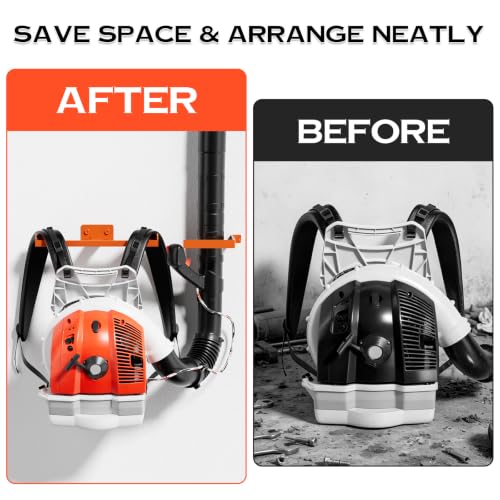 Backpack Leaf Blower Hanger with Tube Hook, Orange, 2 Packs - color: Orange 2 Packs