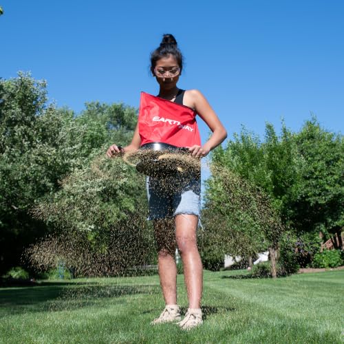 EarthWay Products 2750 25lb Nylon Bag Seeder Spreader - Red, Durable, Water Resistant, Food Plot Equipment, Seed Spreader, Grass Seeder Made for Hunters, Farmers, Gardeners, Lawn Maintenance