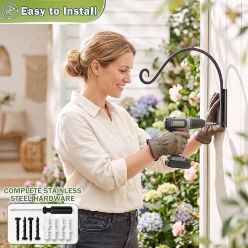 Heavy Duty Plant Hanger Bracket: 16 Inch 2 Pack Hanging Plant Bracket - size: 1A-16" 2PCs
