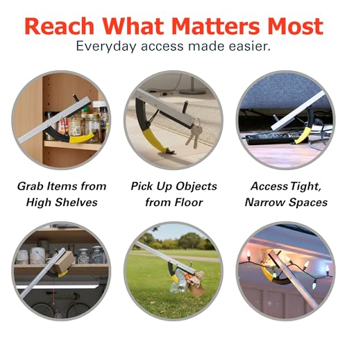 Sammons Preston Reacher, Standard, 26", Grabber Reacher Tool, Lightweight Trash Picker Grabber & Garden Nabber, Handy Aluminum Picker Up Tool & Reaching Claw, Portable Reaching Assist & Dressing Tool - color: 26" Standard, size: Single