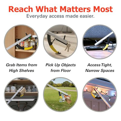 Sammons Preston Reacher, Standard, 26", Grabber Reacher Tool, Lightweight Trash Picker Grabber & Garden Nabber, Handy Aluminum Picker Up Tool & Reaching Claw, Portable Reaching Assist & Dressing Tool - color: 26" Standard, size: Single