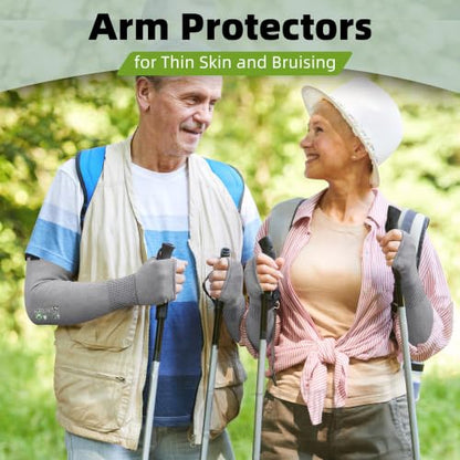 Schwer 18in A6 Cut Resistant Arm Sleeves for Gardening, S914 - color: Grey-updated, size: 18 In-1 Pair