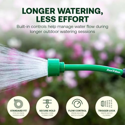 Rain Bird TRNZLWAND16 Watering Wand Garden Hose Nozzle, 16 Inch - Green and Black - size: 16 Inches