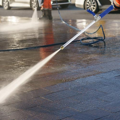 QWORK High Pressure Power Washer Wand, Water Hose Nozzle with 2 Spray Tips, Adjustable Watering Sprayer Cleaning Tool