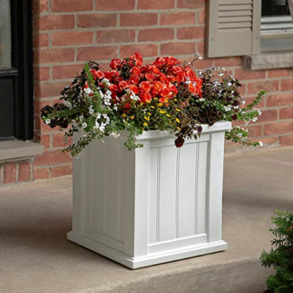 Mayne 4837W Cod Planter, White, 16" x 16" (4837-W) - color: White, size: 16in