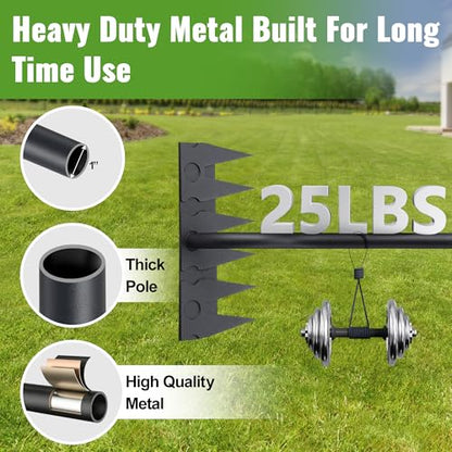 Weeding Rake for Gardening, 70 Inch Weed Puller Tool with Long Handle for Weeding Loosening Soil Cultivating Heavy Duty Metal 6 Tines Weeder for Backyard, Lawn, Garden Beds - size: 6tines