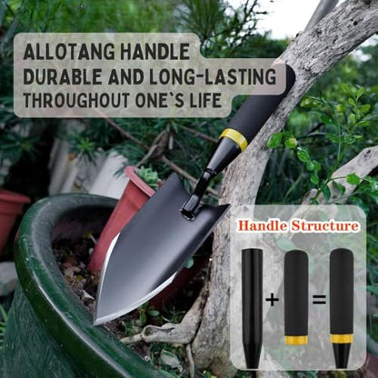 Gardening Hand Trowel – Heavy Duty Carbon Steel with Rubberized Grip, Ideal for Soil Digging, Planting & Transplanting