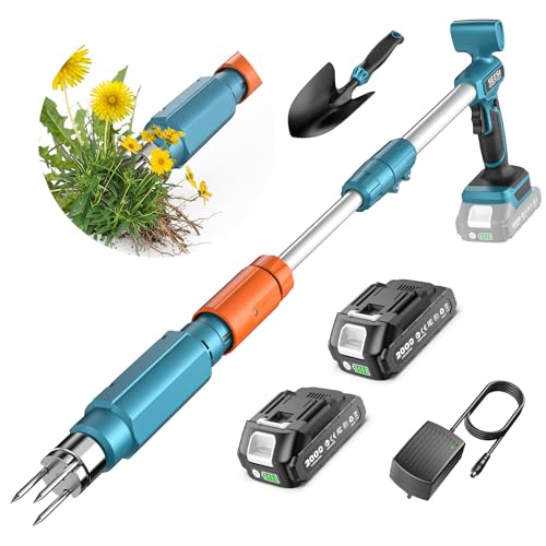 Seesii Electric Stand Up Weed Puller Tool with 2 x 2000mAh Batteries