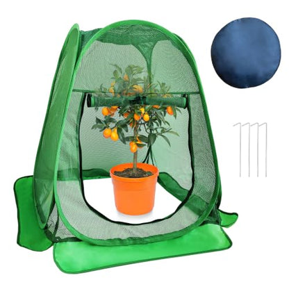 Pop Up Plant Netting Cover 28×28×32” Shade Mesh with Zipper Door Shade Top - size: 70*70*80 1PCS