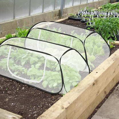 2 Pcs Pop Up Garden Rows Plant Cover,Raised Garden Beds Plants Protector - color: 2 Pcs