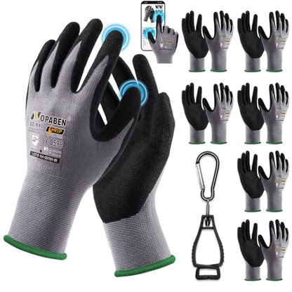 7 Pairs Safety Work Gloves Seamless Nylon Knit MicroFoam Nitrile Coated - size: XX-Large, style: 7 Pairs,grey