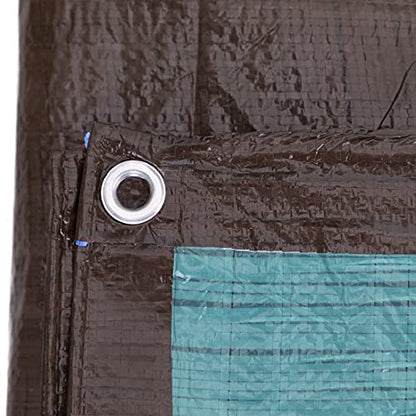Kotap 40 x 60 Ft. All-Purpose Multi-Use Protection/Coverage 5-mil Poly Tarp, Reversible, Waterproof, Brown/Green, (TBG-4060) - color: Brown/Green, size: 40 x 60 Ft.