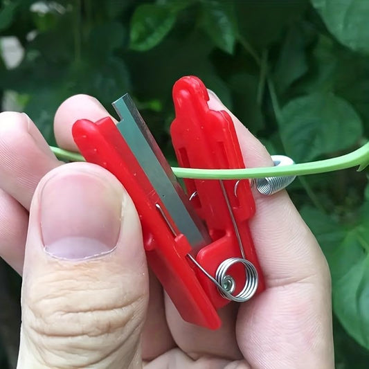 1PC Stainless Steel Thumb Knife - Rust - proof Gardening Pruner with Finger Protector, Sharp Blade for Vegetables, Vines and Herbs, Portable Outdoor Pruning Tool for Gardeners and Enthusiasts, Red - color: Red