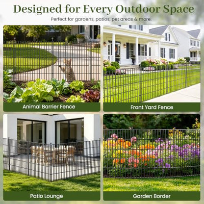 No Dig Garden Fence Outdoor for Yard, 32in (H) x 23.6ft(L) - size: 32 in(H) X 23.6 ft(L)