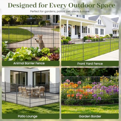 No Dig Garden Fence Outdoor for Yard, 24in (H) x 20ft(L) - size: 24 in(H) X 20 ft(L)