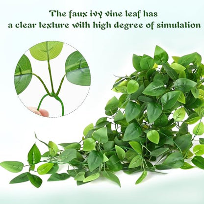 Waipfaru Fake Hanging Plants, 4Pcs Faux Ivy Pothos Vines Greenery - color: Epipremnum Aureum, size: 4Pcs Plants