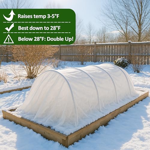 Gardzen 1.5 oz Plant Covers Freeze Protection - size: 10' x 30'