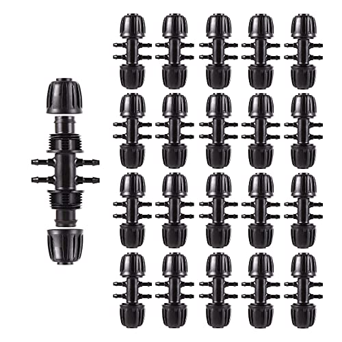 20 Pcs Barbed 6-Way 1/2 Inch to 1/4 Inch Irrigation Tube Fittings - size: 1/2 inch to 1/4 inch Barbed six-way