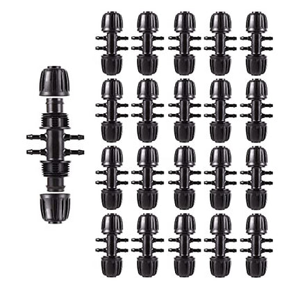 20 Pcs Barbed 6-Way 1/2 Inch to 1/4 Inch Irrigation Tube Fittings - size: 1/2 inch to 1/4 inch Barbed six-way