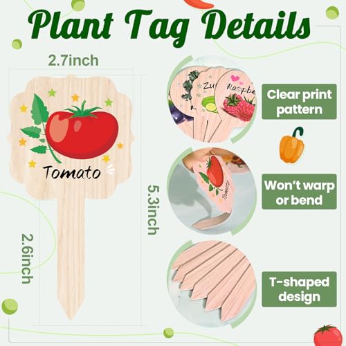 JUYRLE Vegetable Plant Label - 15PACK Garden Markers, Fruit Plant Labels for Outdoor Garden Waterproof, Plant Tags with Names, Indoor Patio Tags for Succulent Flowers Greenery Seedling - style: Fruits-PVC