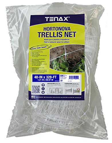 Tenax 100521793 Hortonova SM Plant Trellis Net, 48" x 328' White - size: 48" x 328'