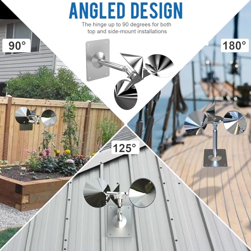 3 Pack Bird Scare Reflective Device, Bird Reflector Wind Spinners Outdoor - color: Value 3-pack- Silver