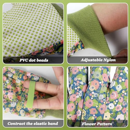 Women's Gardening Gloves Weeding and Thorn Resistant Work Gloves for Digging Planting Pruning Raking-Grown - color: Green